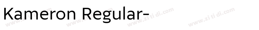 Kameron Regular字体转换